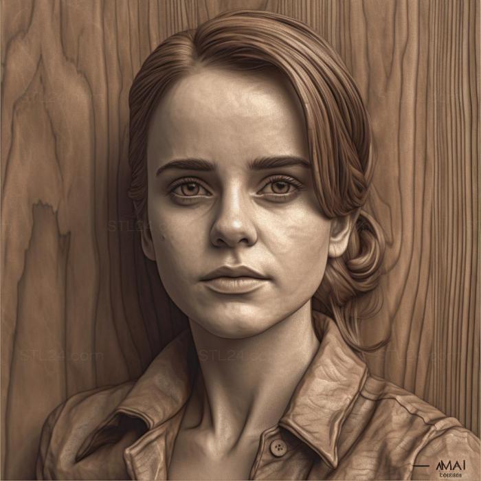 Famous (Emma Watson 4, 3DFMS_6155) 3D models for cnc
